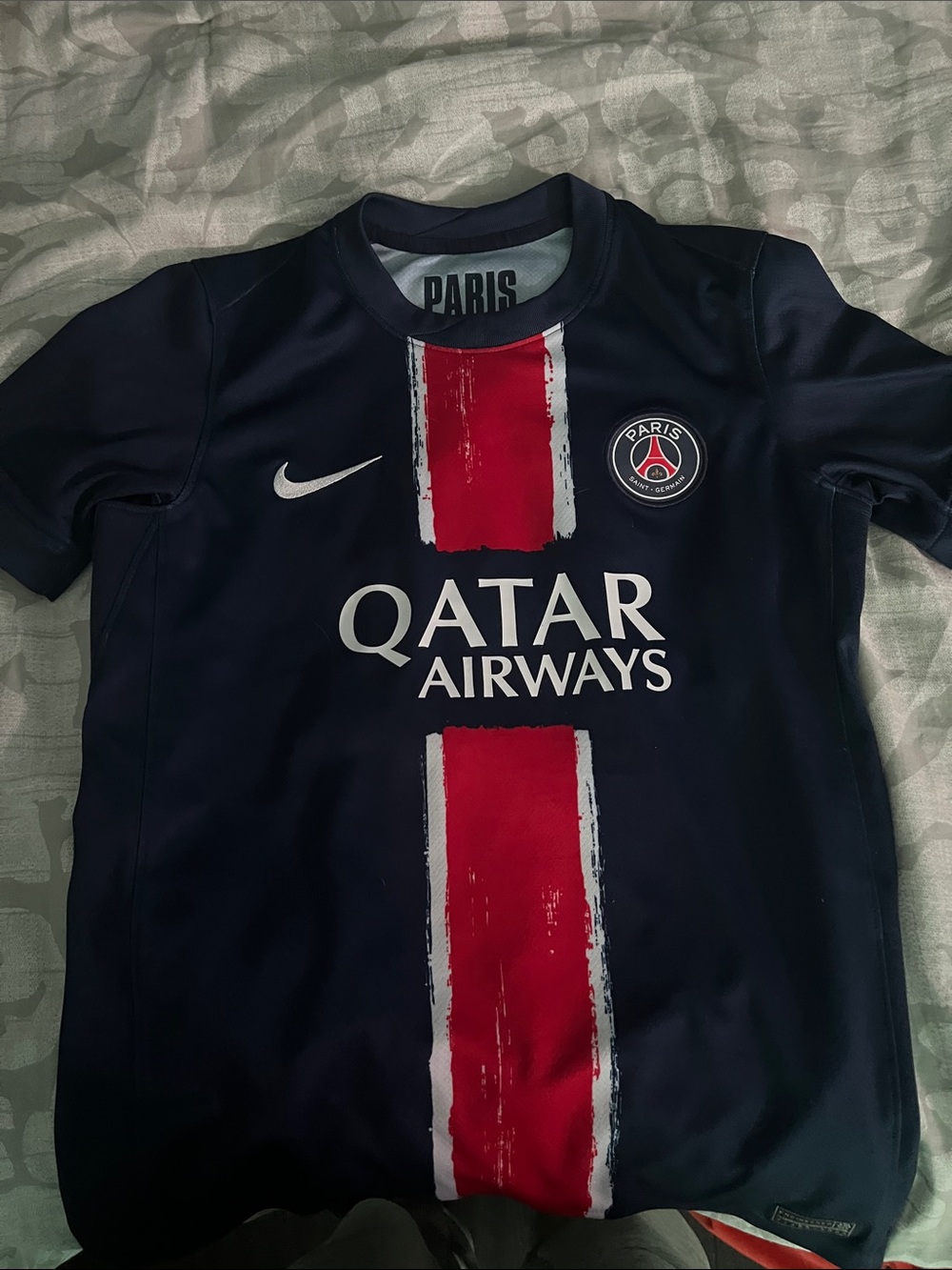 Nike Kids Paris Saint-Germain Navy and Red Home Jersey